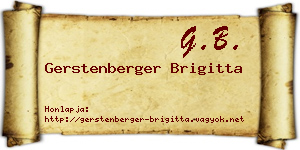 Gerstenberger Brigitta névjegykártya